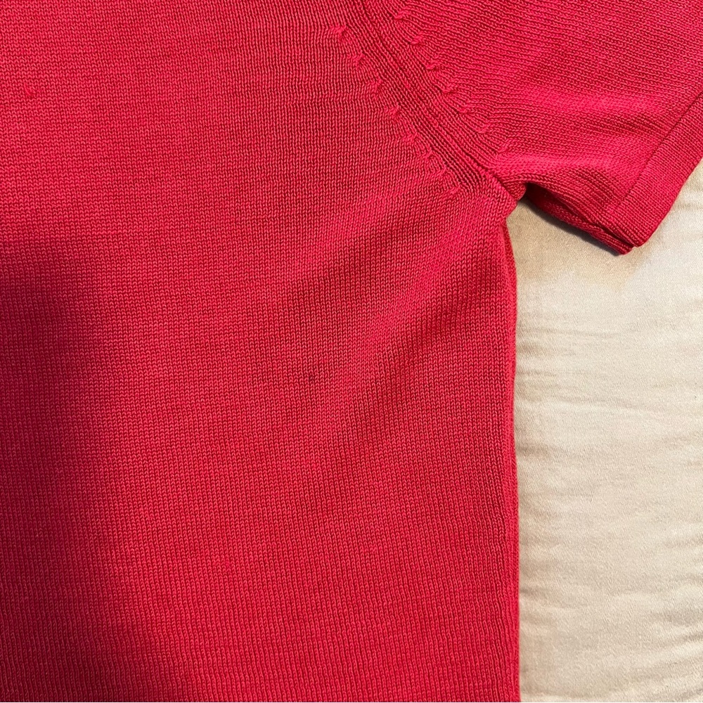 August Silk Vibrant Red Short Sleeve Tee - Picture 5 of 5
